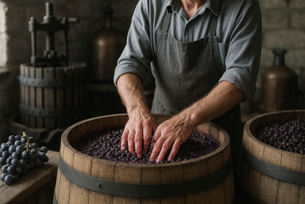machine plucking grapes